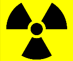 Symbol used to indicate a substance is radioactive